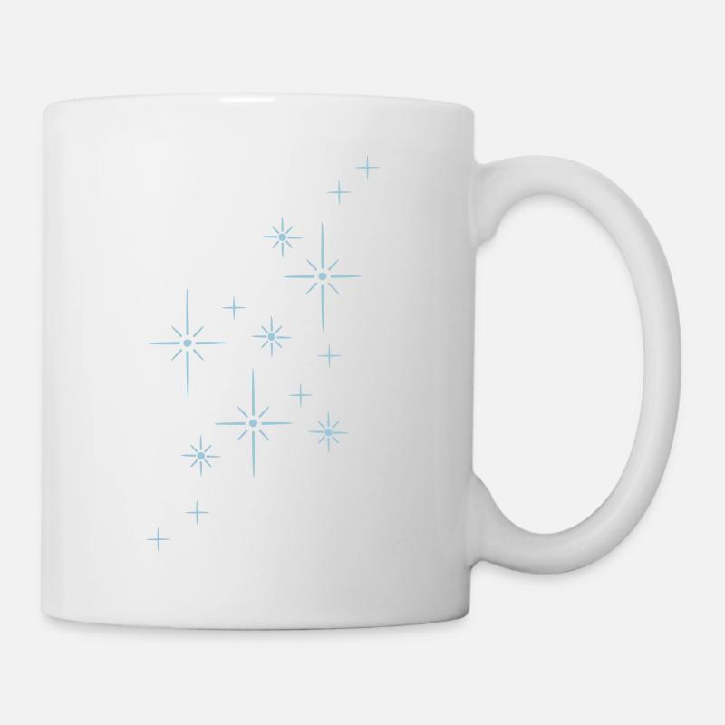 Glitzer Sterne Funkeln - Tasse - Weiß