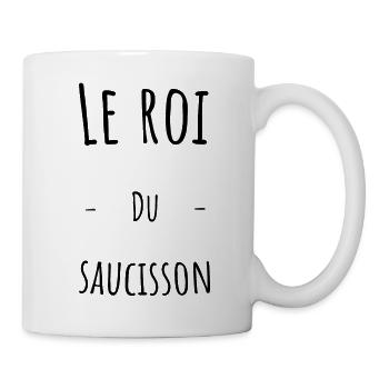 le roi du saucisson, humour saucisson - Mug blanc - blanc - Droite