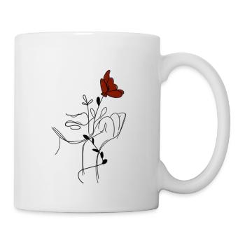 flowery girl - Mug - white - Right