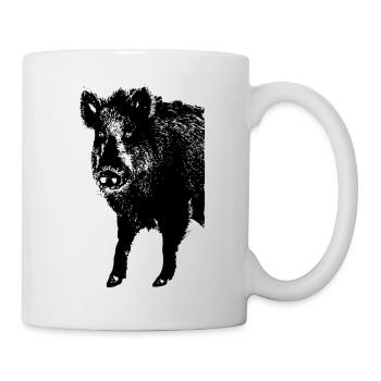 Wildschwein - Wildsau - Keiler - Wild Boar - Tasse - Weiß - Rechts