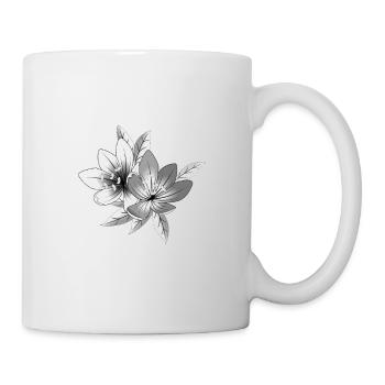 Lys orchidées fleurs jardin jardin nature - Mug blanc - blanc - Droite