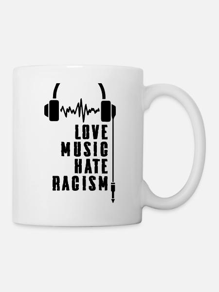 Love Music Hate Racism - Tasse - Weiß