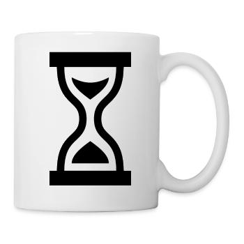 Uhr - Tasse - Weiß - Rechts