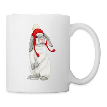 Lapin d'hiver - Mug blanc - blanc - Droite