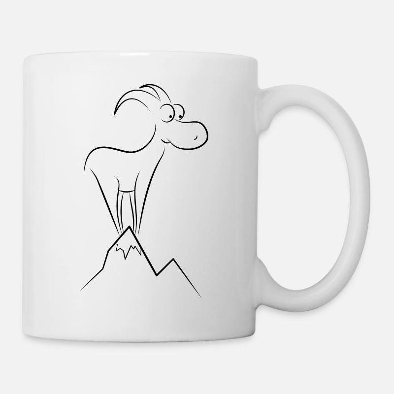 Sommet de la montagne de chèvre - Mug blanc - blanc