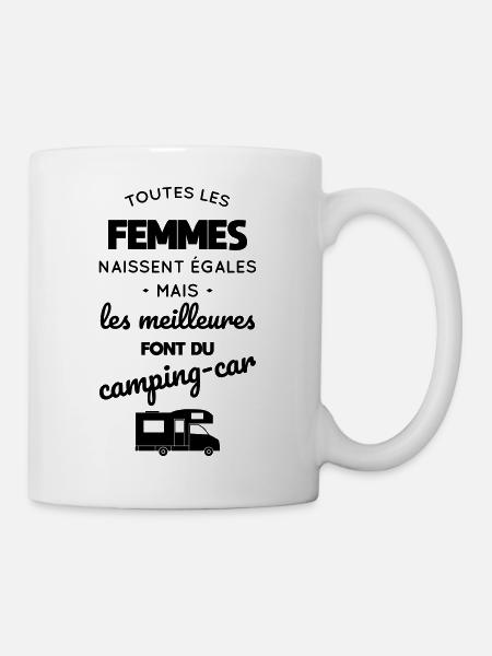 Femmes égales les meilleures font du camping-car - Mug blanc - blanc
