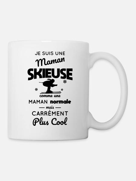 Ski - Maman skieuse plus cool - Mug blanc - blanc