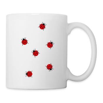 Beaucoup de carnaval d'été de filles d'insectes coccinelles - Mug blanc - blanc - Droite