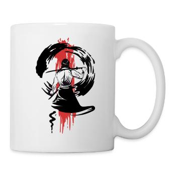 Samurai Warrior Sword Japanese retro design - Mug - white - Right
