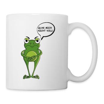 Statement Frosch Kröte laber nicht lustig Geschenk - Tasse - Weiß - Rechts