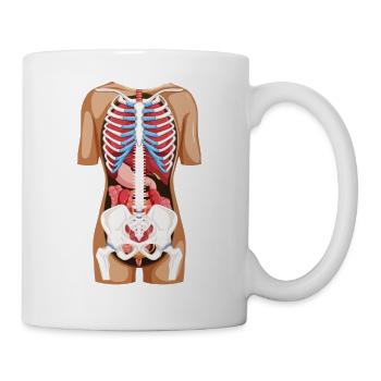 Position organes - anatomie humain corps humain - Mug blanc - blanc - Droite
