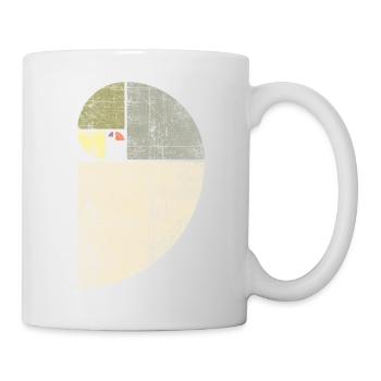 Distressed Fibonacci Spiral - Mug - white - Right