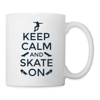 Skater Keep Calm And Skate on Skateboardfahrer - Tasse - Weiß - Rechts