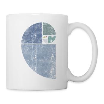 Distressed Fibonacci Spiral - Mug - white - Right