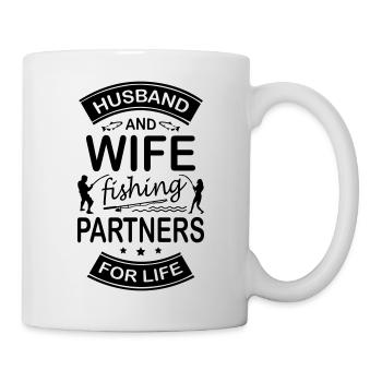 Husband And Wife Fishing Partners For Life - Mug - white - Right