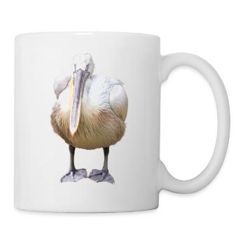 Curious pelican, animal motif funny bird - Mug - white - Right