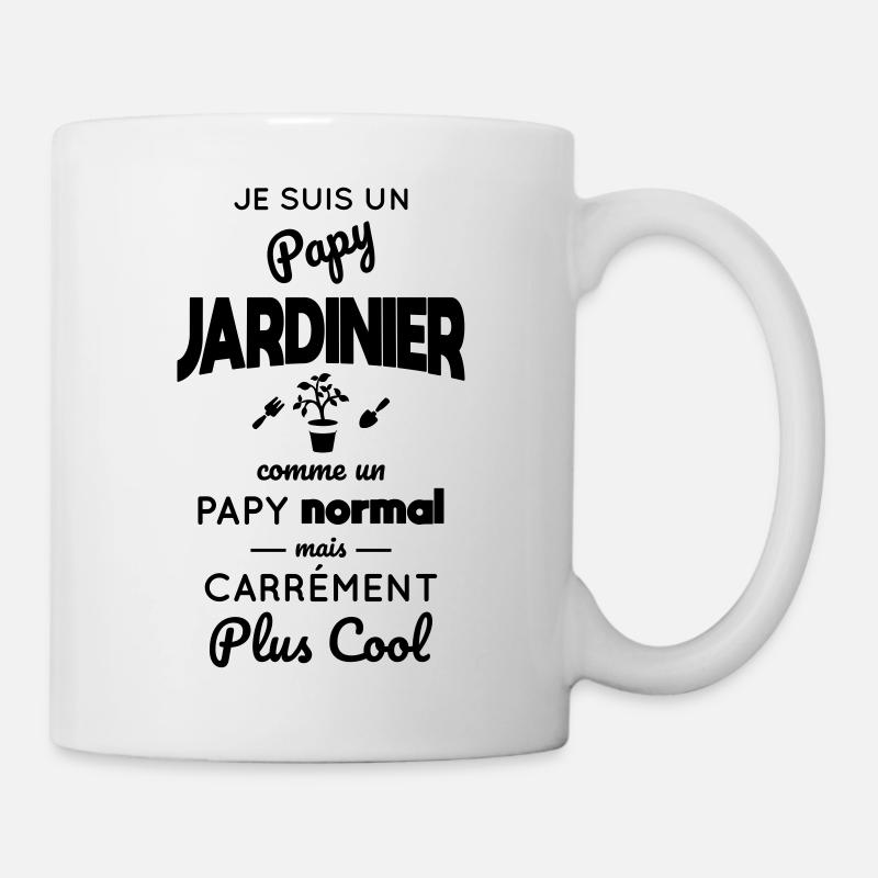 Papy jardinier comme un papy normal mais plus cool - Mug blanc - blanc