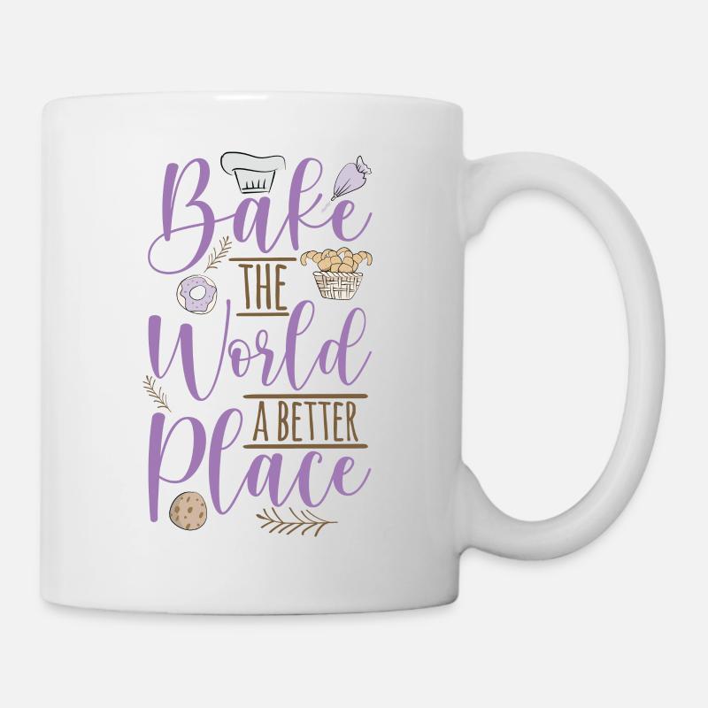 Konditor Bäckerin backen Zuckerguss Cupcake - Tasse - Weiß