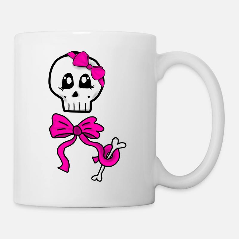 Female Skull - Tasse - Weiß