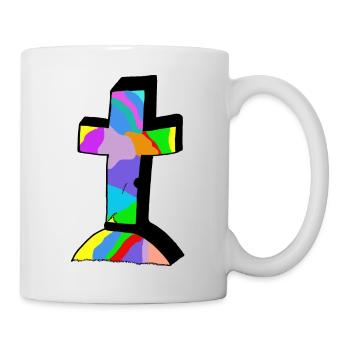 croix colorée colorée Croix Jésus Dieu - Mug blanc - blanc - Droite