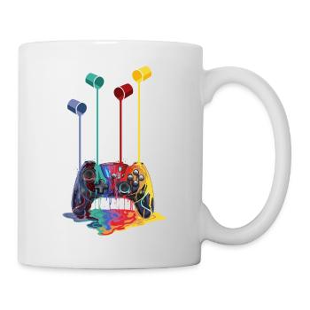 Regenbogen Kontroller - Tasse - Weiß - Rechts