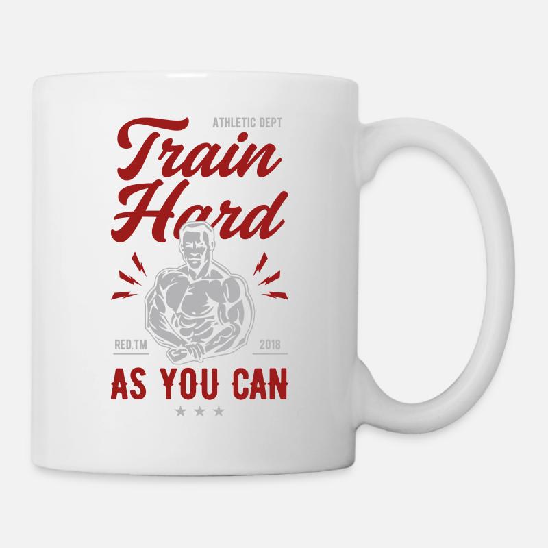 Train Hard - Tasse - Weiß