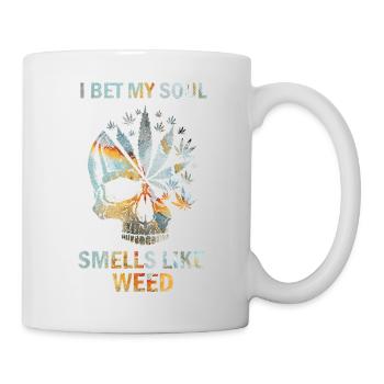 Cannabis Hemp THC 420 Seel Skull - Mug - white - Right