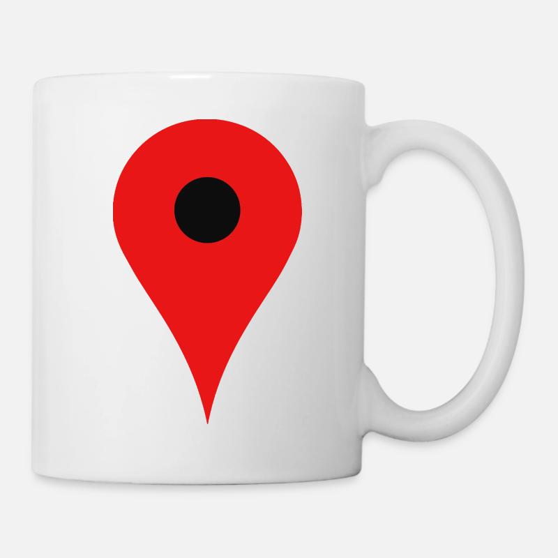 Standortpin - Tasse - Weiß