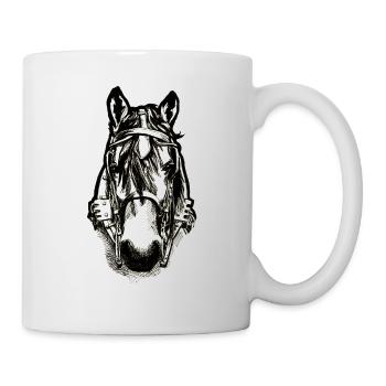 Carriage Driving Horses Cold Blood Gift Funny - Mug - white - Right