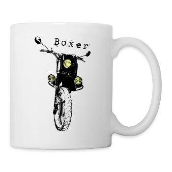 Enduro Boxer mit Licht, transparent - Tasse - Weiß - Rechts