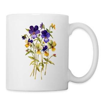 Blumen - Tasse - Weiß - Rechts