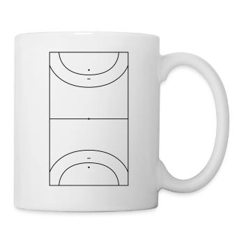 Terrain de handball handball handball terrain - Mug blanc - blanc - Droite