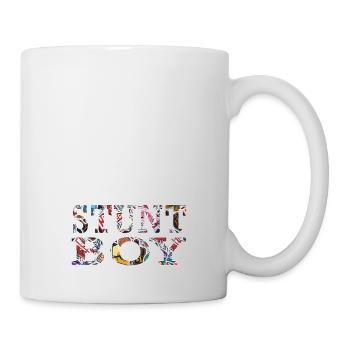 Stunt ScooterBoy Skater Jungen Tretroller Tricks - Tasse - Weiß - Rechts
