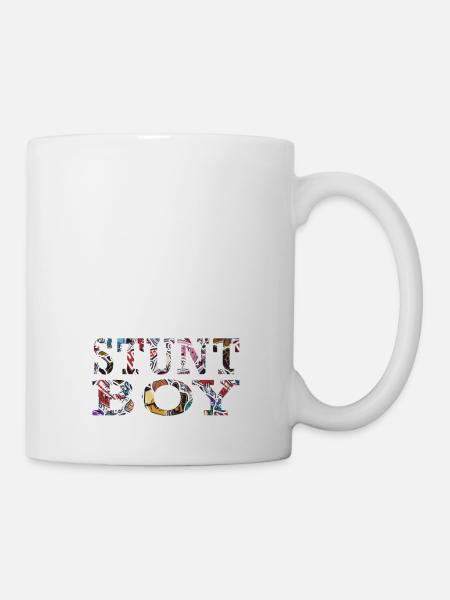 Stunt ScooterBoy Skater Boys Pedal Scooter Tricks - Mug - white