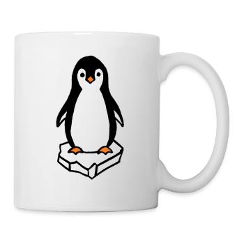 Pinguin - Tasse - Weiß - Rechts