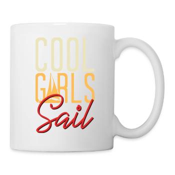 Voile drôle Nautisme Voile Cool Girls - Mug blanc - blanc - Droite