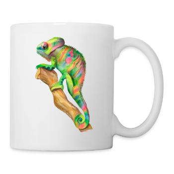 Chameleon Chameleon in the jungle on a branch - Mug - white - Right
