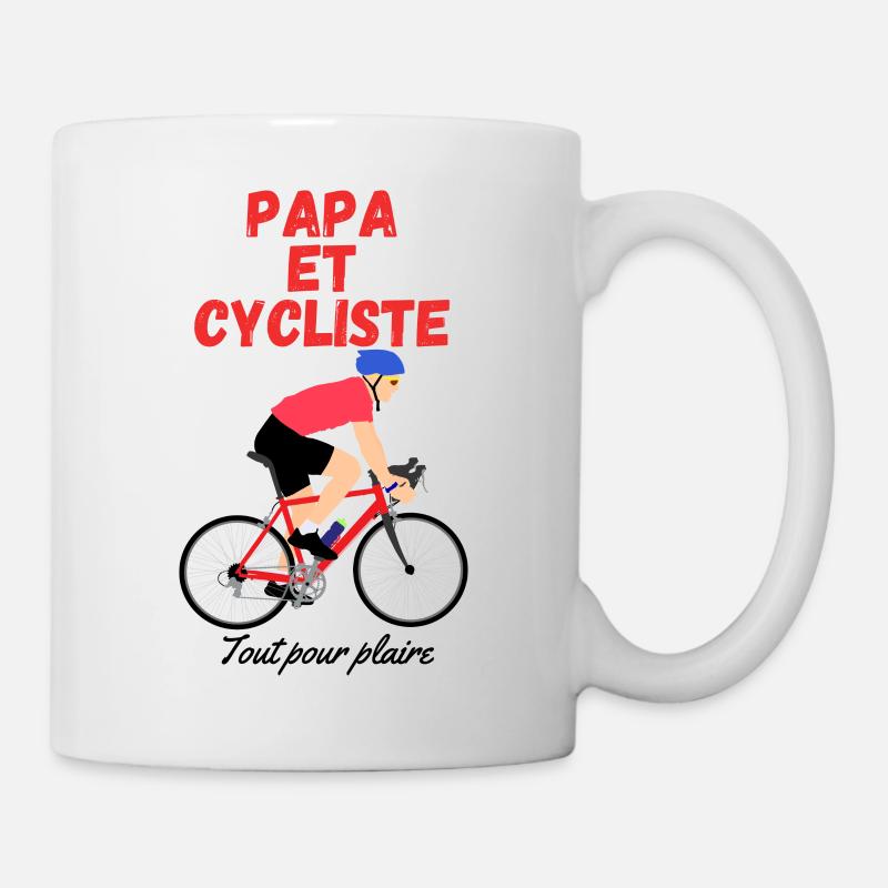 Papa et cycliste tout pour plaire - Mug blanc - blanc