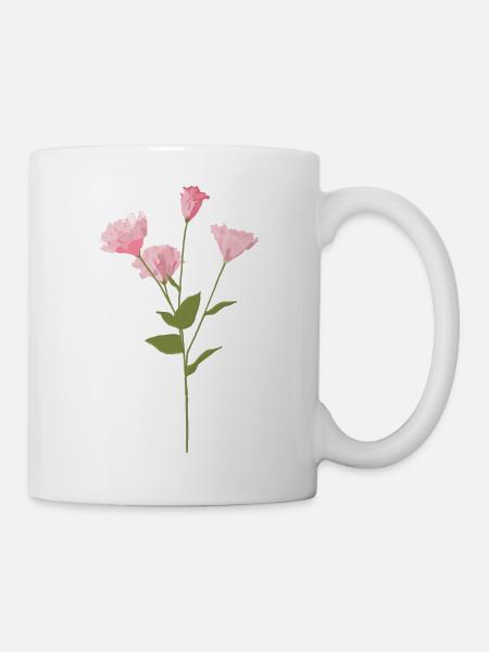 Fleur rose - Mug blanc - blanc