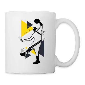 Joueur de basket-ball basketteur basket-ball sport - Mug blanc - blanc - Droite