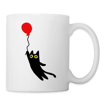 fliegende Katze - Tasse - Weiß - Rechts