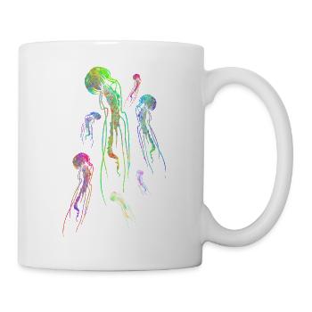 Luminous jellyfish for underwater fans gift - Mug - white - Right