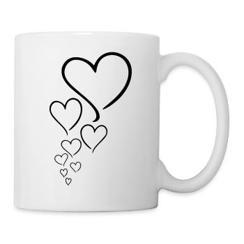 Herz verbreitet Liebe - Tasse - Weiß - Rechts