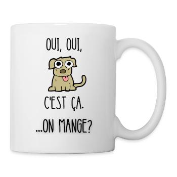 on mange? - Mug blanc - blanc - Droite