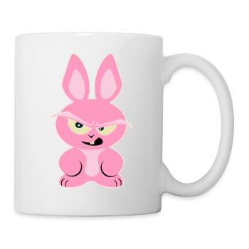 Pink Rabbit Shirt - Funny Rodent - Mug - white - Right