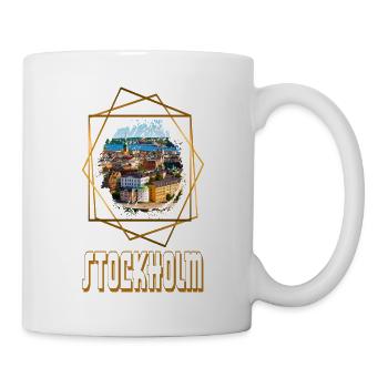 Stockholm Schweden Skyline Stadt Heimat Liebe - Tasse - Weiß - Rechts