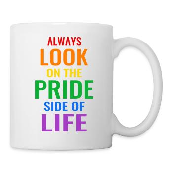 LGBT Regenbogen Gay Pride schwul lesbisch lustig - Tasse - Weiß - Rechts