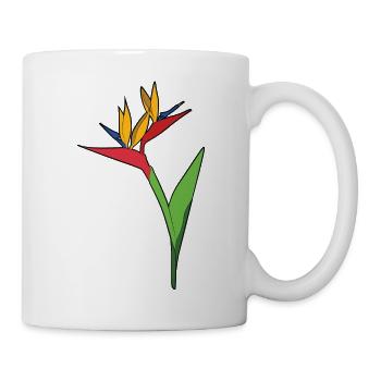 Fleur d’oiseau de paradis - Mug blanc - blanc - Droite