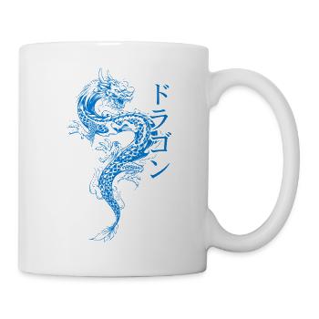 Japanischer Drache Kanji Japan Ästhetik - Tasse - Weiß - Rechts