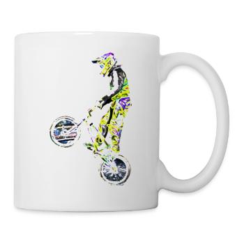 bmx Rasse - Tasse - Weiß - Rechts